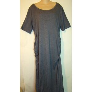 Motherhood Maternity Gray Maxi Dress Scoop Neck  Ruched Sides Size XL   A132